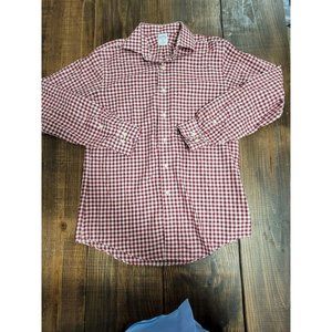 brooks brothers red checkered long sleeve button up